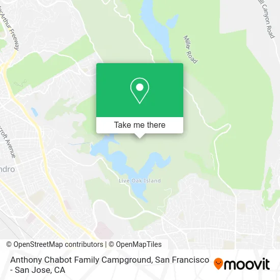 Anthony Chabot Family Campground map