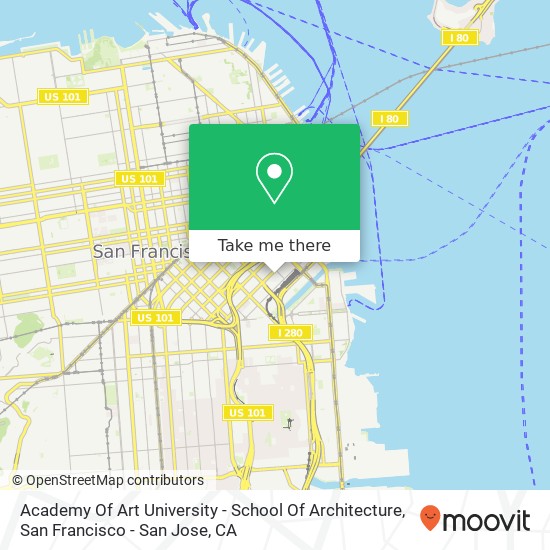 Academy Of Art University - School Of Architecture map