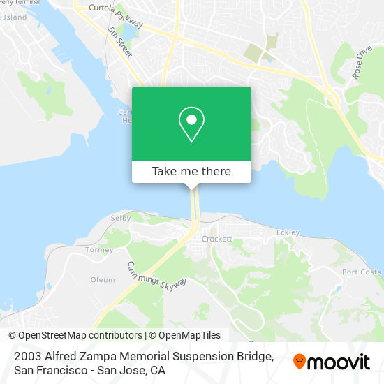 2003 Alfred Zampa Memorial Suspension Bridge map