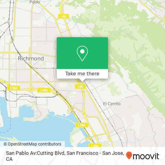 Mapa de San Pablo Av:Cutting Blvd