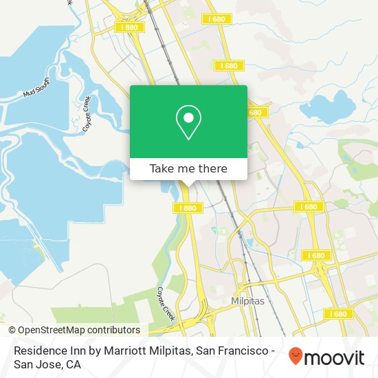 Mapa de Residence Inn by Marriott Milpitas