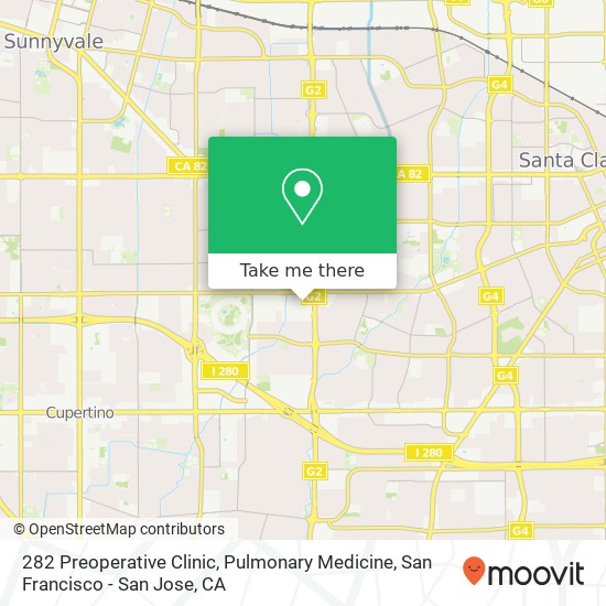 282 Preoperative Clinic, Pulmonary Medicine map