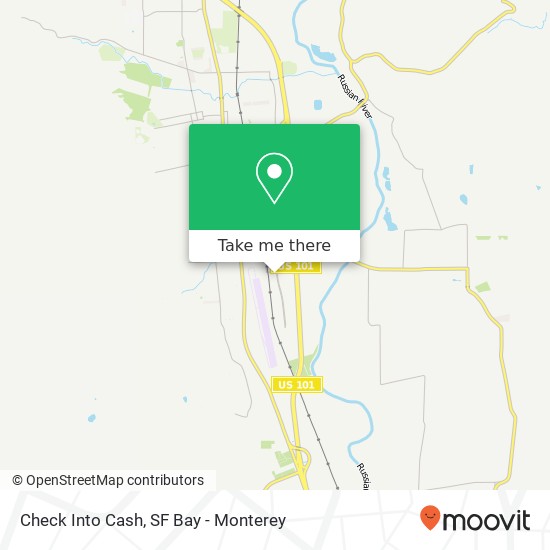 Check Into Cash map