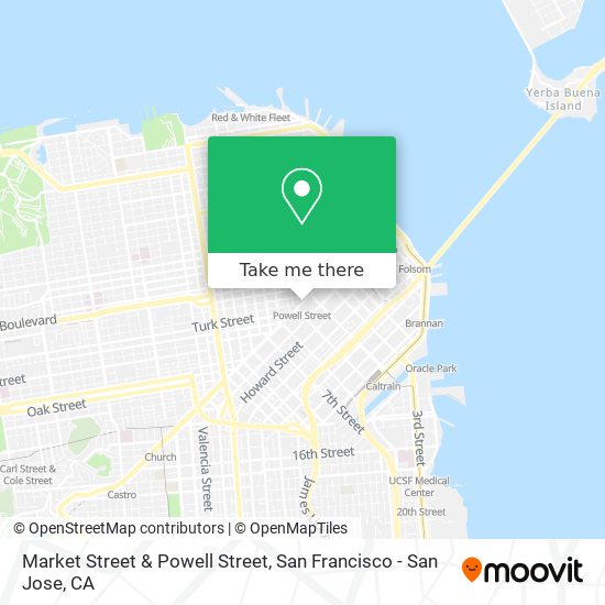 Market Street & Powell Street map