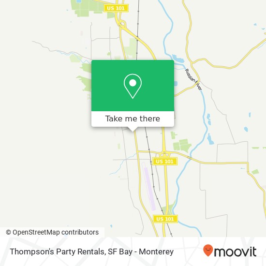 Thompson's Party Rentals map