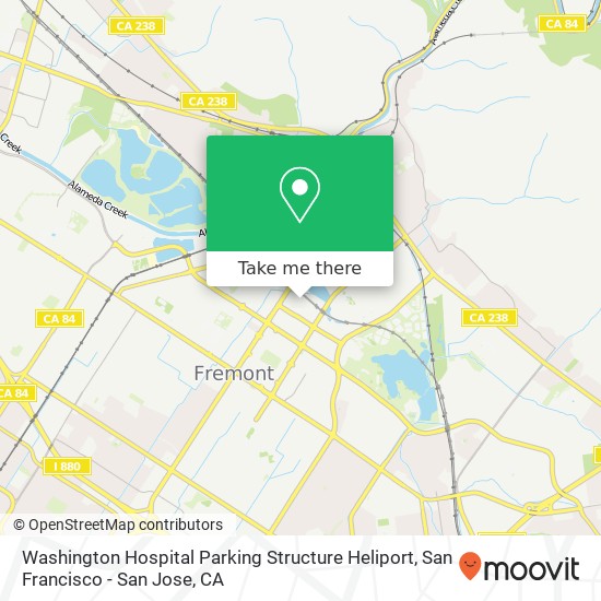 Washington Hospital Parking Structure Heliport map