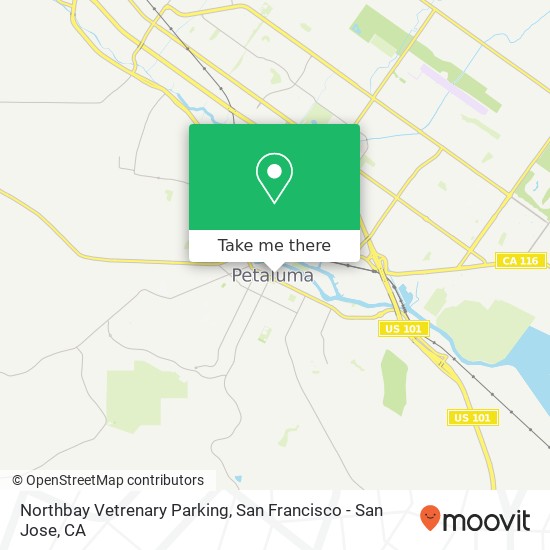 Mapa de Northbay Vetrenary Parking