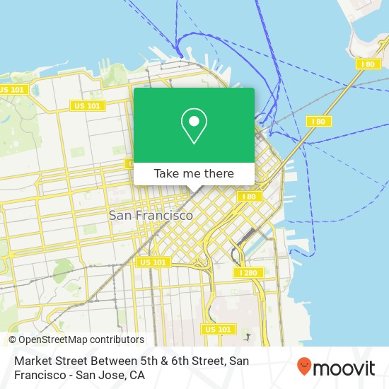 Market Street Between 5th & 6th Street map