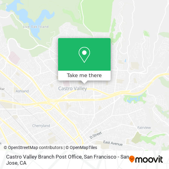 Mapa de Castro Valley Branch Post Office