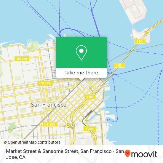 Market Street & Sansome Street map