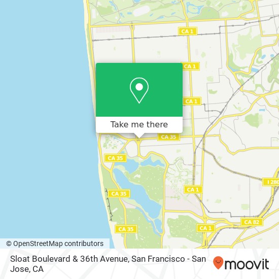 Mapa de Sloat Boulevard & 36th Avenue