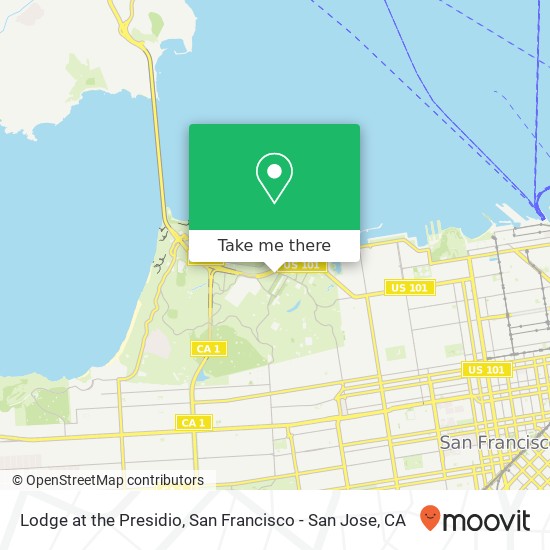 Lodge at the Presidio map