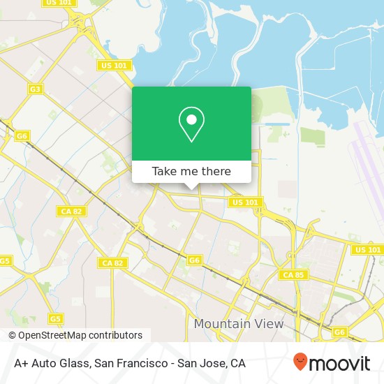 A+ Auto Glass map