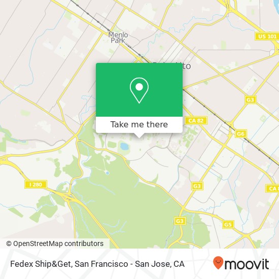 Mapa de Fedex Ship&Get