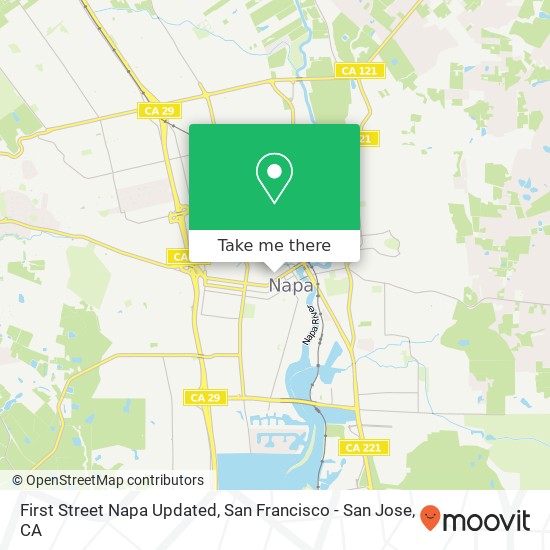 Mapa de First Street Napa Updated