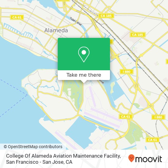 Mapa de College Of Alameda Aviation Maintenance Facility