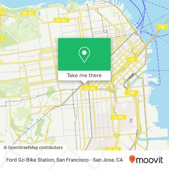 Ford Go Bike Station map