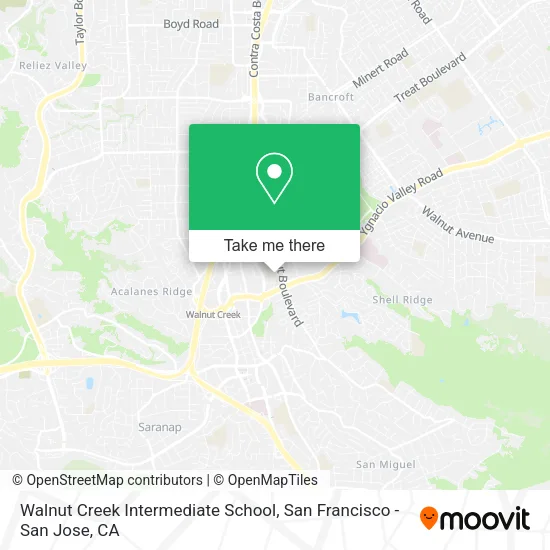 Walnut Creek Intermediate School map