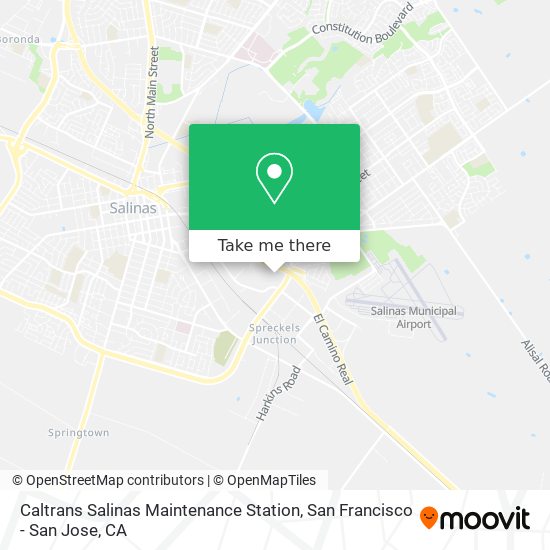 Mapa de Caltrans Salinas Maintenance Station