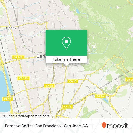 Romeo's Coffee map