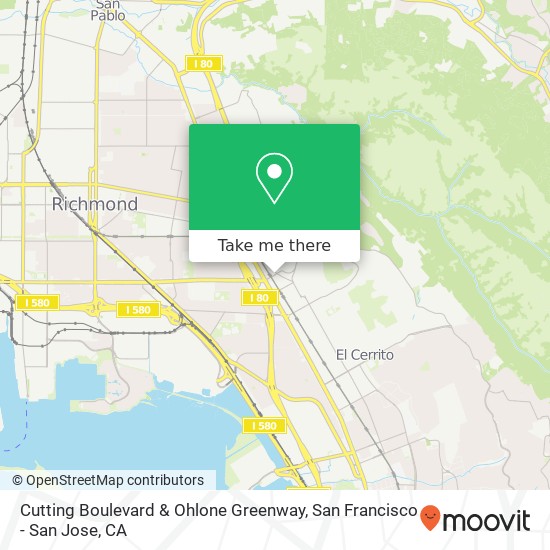 Cutting Boulevard & Ohlone Greenway map