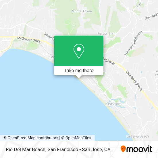 Rio Del Mar Beach map