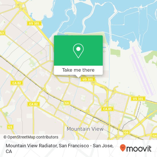 Mountain View Radiator map