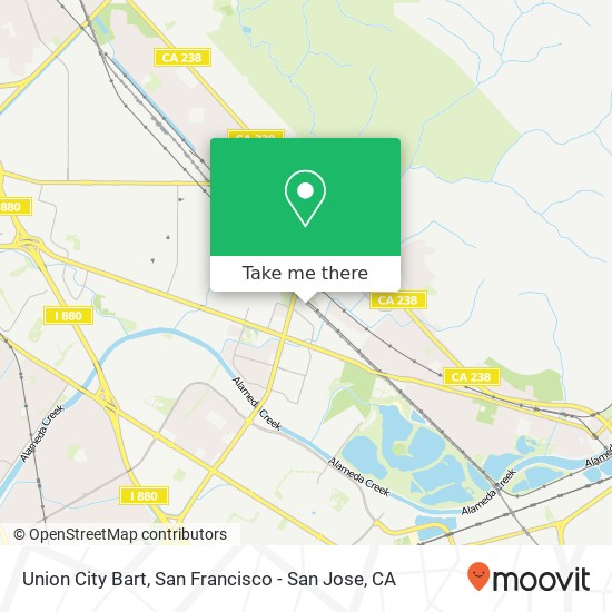 Mapa de Union City Bart
