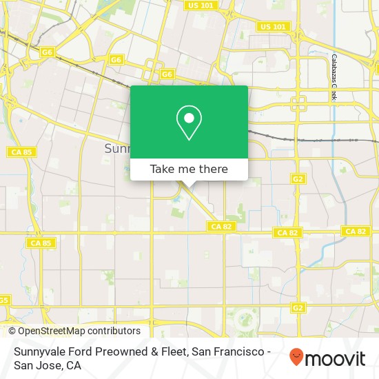 Sunnyvale Ford Preowned & Fleet map