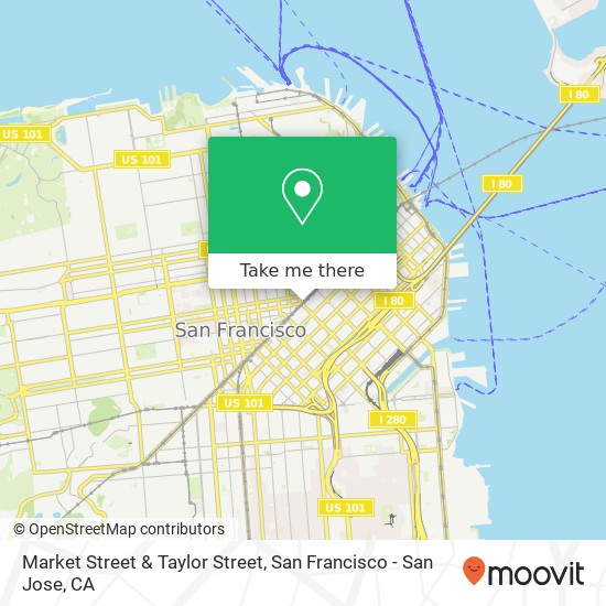 Market Street & Taylor Street map