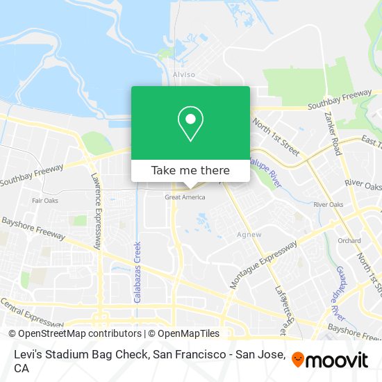 Mapa de Levi's Stadium Bag Check