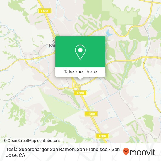Tesla Supercharger San Ramon map