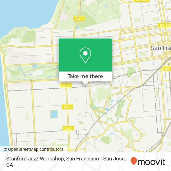 Mapa de Stanford Jazz Workshop