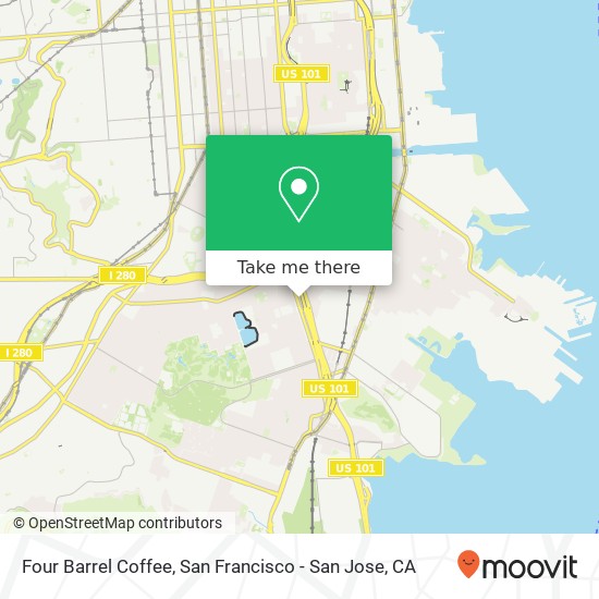 Mapa de Four Barrel Coffee