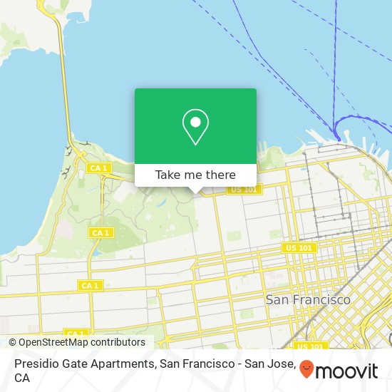 Presidio Gate Apartments map