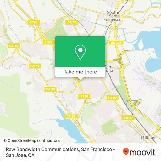 Mapa de Raw Bandwidth Communications
