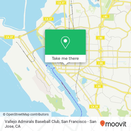 Vallejo Admirals Baseball Club map