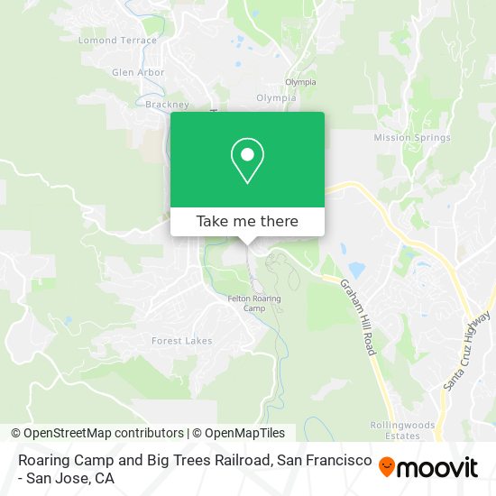 Mapa de Roaring Camp and Big Trees Railroad