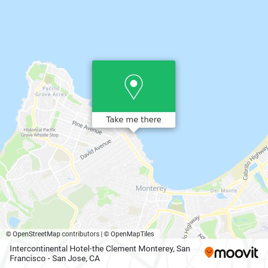 Intercontinental Hotel-the Clement Monterey map