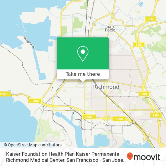 Kaiser Foundation Health Plan Kaiser Permanente Richmond Medical Center map