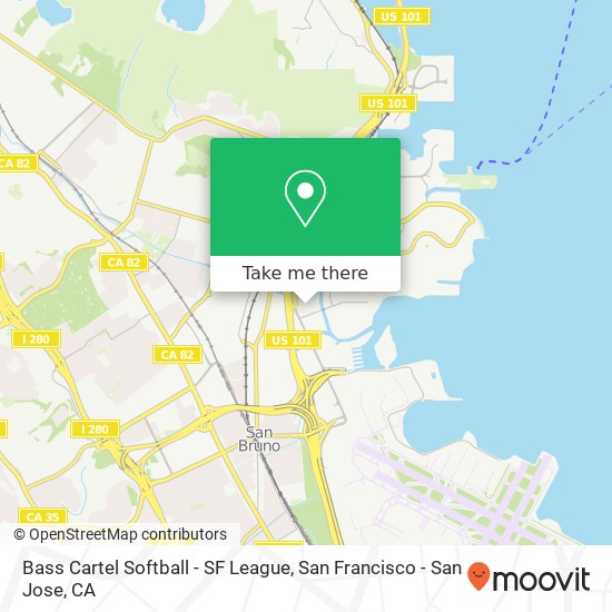 Bass Cartel Softball - SF League map