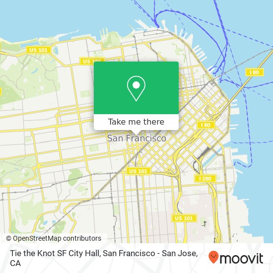 Tie the Knot SF City Hall map