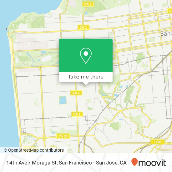 Mapa de 14th Ave / Moraga St
