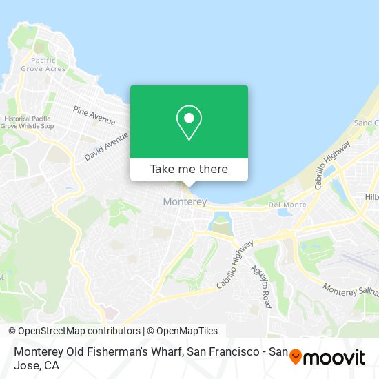 Mapa de Monterey Old Fisherman's Wharf