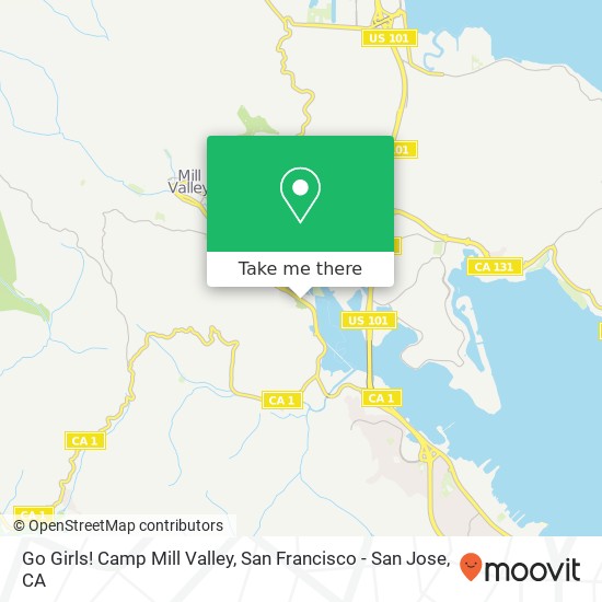 Mapa de Go Girls! Camp Mill Valley