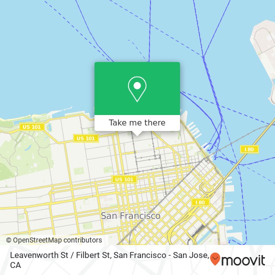 Leavenworth St / Filbert St map