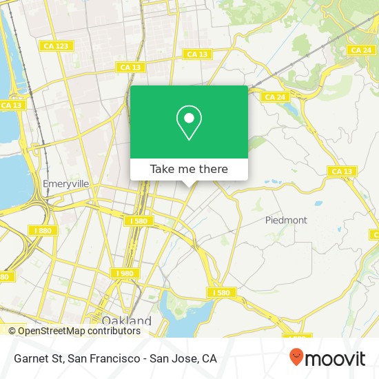 Garnet St map