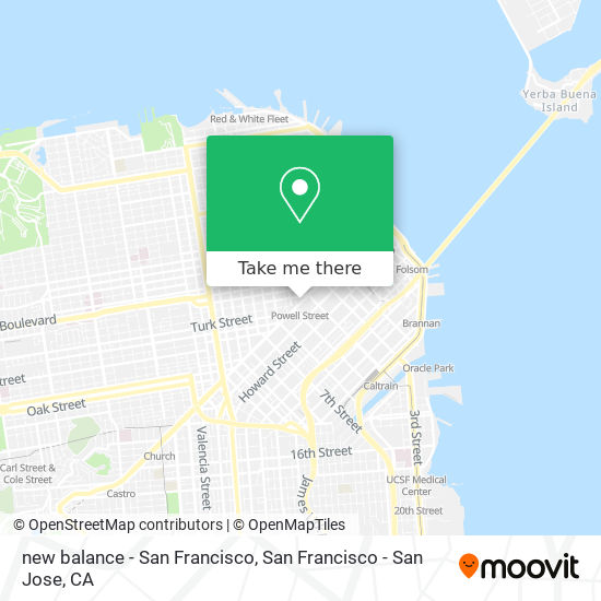 Mapa de new balance - San Francisco