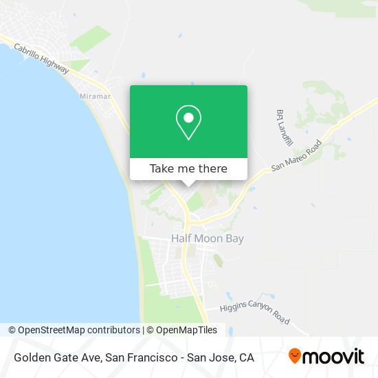 Mapa de Golden Gate Ave