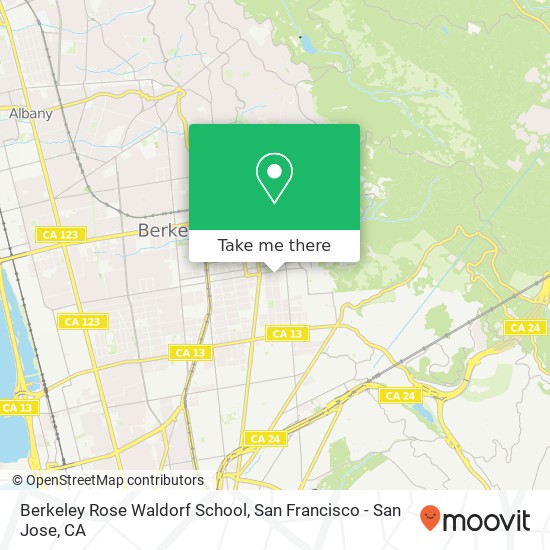 Berkeley Rose Waldorf School map